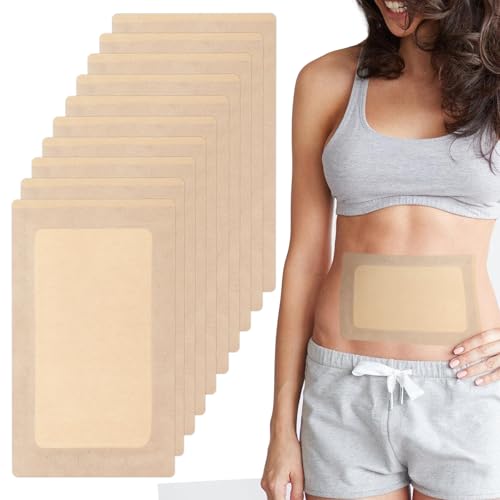 HANNEA 10Pcs Castor Oil Patch Stickers Self Adhesive Patch Sticker with Leaking Proof Absorbent Cotton Flannel Patch Pain Relief Castor Oil Wrap Sticker for Belly, Shoulder, Chest, Back HANNEA 10Pcs Castor Oil Patch Stickers Self Adhesive Patch Sticker with Leaking Proof Absorbent Cotton Flannel Patch Pain Relief Castor Oil Wrap Sticker for Belly, Shoulder, Chest, Back